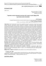 СРАВНИТЕЛЬНАЯ ДИНАМИКА ПОКАЗАТЕЛЕЙ СТРОИТЕЛЬНОЙ СФЕРЫ РФ И РЕГИОНАЛЬНОЙ КОМПАНИИ