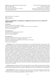 Стресс инноваций и устойчивость образовательных систем и субъектов образования