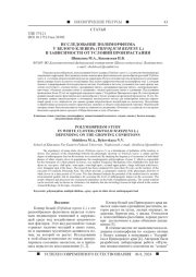 ИССЛЕДОВАНИЕ ПОЛИМОРФИЗМА У БЕЛОГО КЛЕВЕРА (TRIFOLIUM REPENS L.) В ЗАВИСИМОСТИ ОТ УСЛОВИЙ ПРОИЗРАСТАНИЯ
