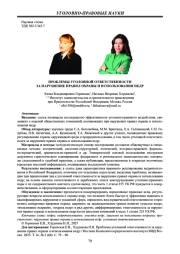 ПРОБЛЕМЫ УГОЛОВНОЙ ОТВЕТСТВЕННОСТИ ЗА НАРУШЕНИЕ ПРАВИЛ ОХРАНЫ И ИСПОЛЬЗОВАНИЯ НЕДР