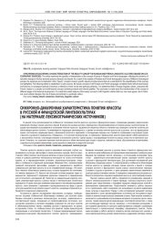 СИНХРОННО-ДИАХРОННАЯ ХАРАКТЕРИСТИКА ПОНЯТИЯ КРАСОТЫ В РУССКОЙ И ФРАНЦУЗСКОЙ ЛИНГВОКУЛЬТУРАХ (НА МАТЕРИАЛЕ ЛЕКСИКОГРАФИЧЕСКИХ ИСТОЧНИКОВ)