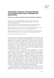 GLOBALIZATION AND FUTURE OF THE RURAL-AGRARIAN IN 21ST CENTURY INDIA: ISSUES, CHALLENGES AND OPPORTUNITIES