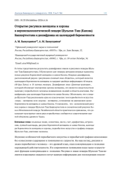 ОТКРЫТИЕ РИСУНКОВ ЖЕНЩИНЫ И КОРОВЫ В ВЕРХНЕПАЛЕОЛИТИЧЕСКОЙ ПЕЩЕРЕ ШУЛЬГАН-ТАШ (КАПОВА) БАШКОРТОСТАНА И ДЕШИФРОВКА ИХ КАЛЕНДАРЕЙ БЕРЕМЕННОСТИ