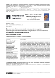 ДИНАМИЧЕСКИЙ И КАНОНИЧЕСКИЙ АНАЛИЗЫ КАК ИНСТРУМЕНТ ПРОГНОЗИРОВАНИЯ ПОСЕЩАЕМОСТИ АМБУЛАТОРНО-ПОЛИКЛИНИЧЕСКИХ ОРГАНИЗАЦИЙ В САМАРСКОЙ ОБЛАСТИ
