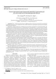 АНАЛИЗ ПРОСТРАНСТВЕННО-ВРЕМЕННОЙ ДИНАМИКИ ЗАГРЯЗНЕНИЯ РЕК ЮГО-ВОСТОЧНОЙ ЧАСТИ КАЛИНИНГРАДСКОЙ ОБЛАСТИ