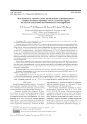 ВЕРТИКАЛЬНОЕ И ГОРИЗОНТАЛЬНОЕ РАСПРЕДЕЛЕНИЕ ТЕМПЕРАТУР ВОДЫ В ПЕРИОД ВЕСЕННЕГО ТЕРМОБАРА В ОЗЕРЕ ДОЛГОЕ (БЕЛАРУСЬ) ПО ДАННЫМ ИЗМЕРЕНИЙ И МАТЕМАТИЧЕСКОГО МОДЕЛИРОВАНИЯ