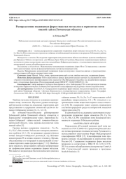 РАСПРЕДЕЛЕНИЕ ПОДВИЖНЫХ ФОРМ ТЯЖЕЛЫХ МЕТАЛЛОВ В ГОРИЗОНТАХ ПОЧВ ЮЖНОЙ ТАЙГИ (ТЮМЕНСКАЯ ОБЛАСТЬ)