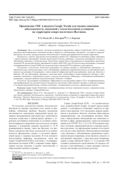 ПРИМЕНЕНИЕ ГИС И ИНДЕКСА GOOGLE TRENDS ДЛЯ ОЦЕНКИ ДИНАМИКИ ЗАБОЛЕВАЕМОСТИ, СВЯЗАННОЙ С ЭКОЛОГИЧЕСКИМИ УСЛОВИЯМИ НА ТЕРРИТОРИИ СЕВЕРО-ВОСТОЧНОГО ВЬЕТНАМА
