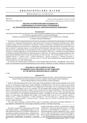 ЭКОЛОГО-ФЛОРИСТИЧЕСКИЕ ОСОБЕННОСТИ СОВРЕМЕННЫХ РАСТИТЕЛЬНЫХ ГРУППИРОВОК НА ТЕРРИТОРИИ КИПЧАКОВСКОГО АРХЕОЛОГИЧЕСКОГО КОМПЛЕКСА