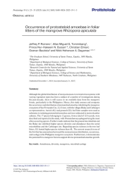 Occurrence of protosteloid amoebae in foliar litters of the mangrove Rhizopora apiculata
