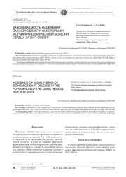 ЗАБОЛЕВАЕМОСТЬ НАСЕЛЕНИЯ ОМСКОЙ ОБЛАСТИ НЕКОТОРЫМИ ФОРМАМИ ИШЕМИЧЕСКОЙ БОЛЕЗНИ СЕРДЦА ЗА 2017–2023 ГГ.