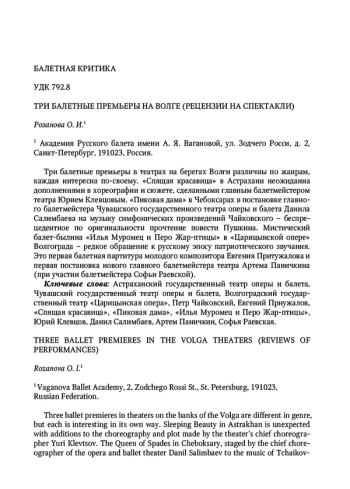 Три балетные премьеры на Волге (рецензии на спектакли)