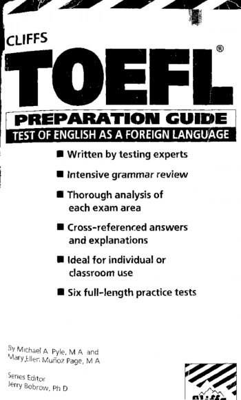 Cliffs Test of English as a Foreign Language Preparation Guide