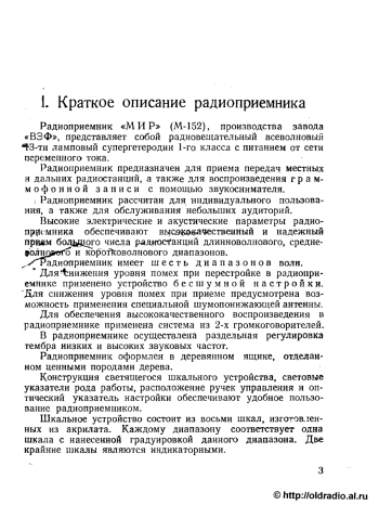 Краткое описание радиоприемника 